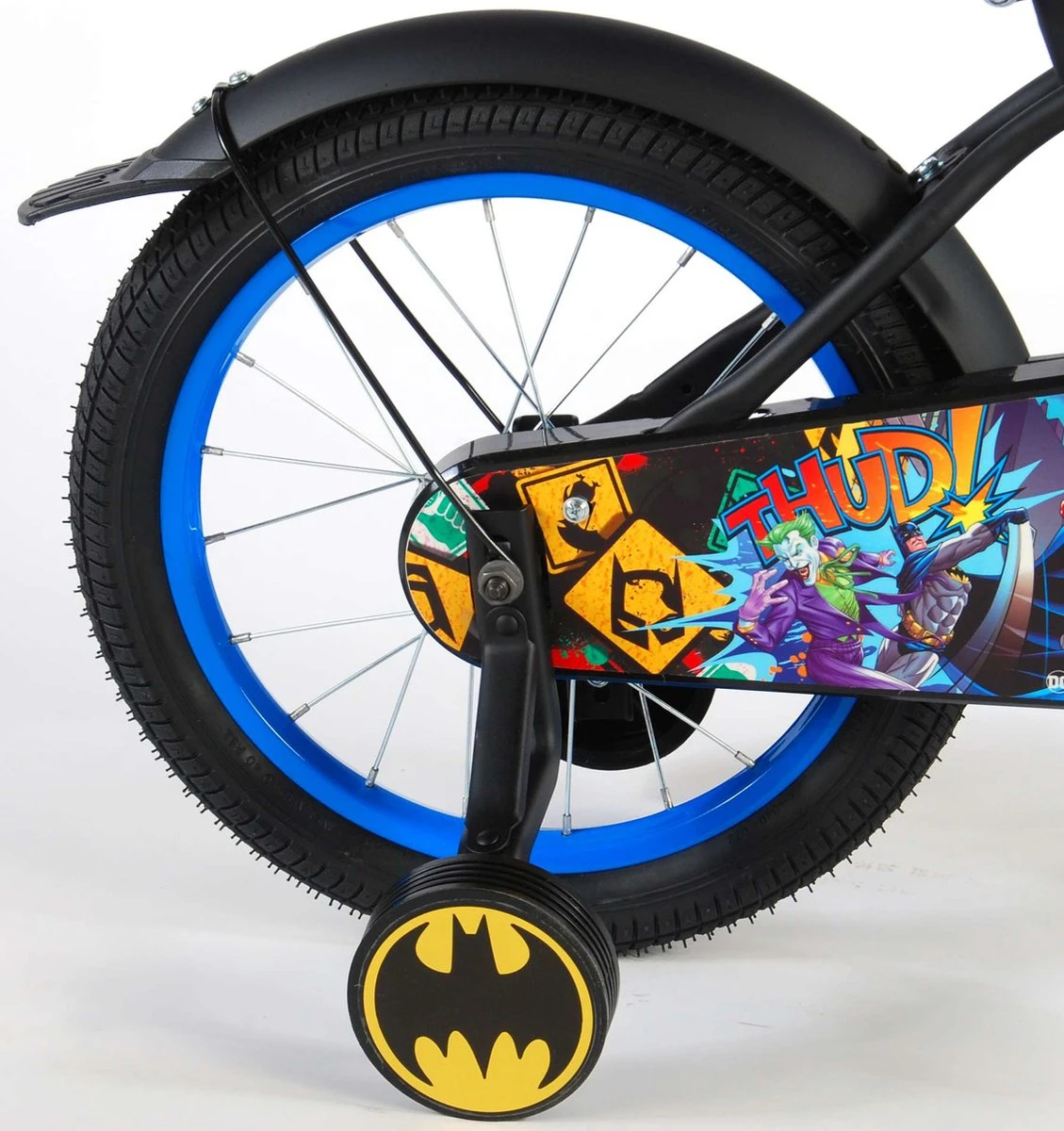 Volare Batman Kinderfiets - Jongens - 16 Inch - Zwart/Blauw - 95% Afgemonteerd 5 Volare Batman Kinderfiets - Jongens - 16 Inch - Zwart/Blauw - 95% Afgemonteerd - Afbeelding 3