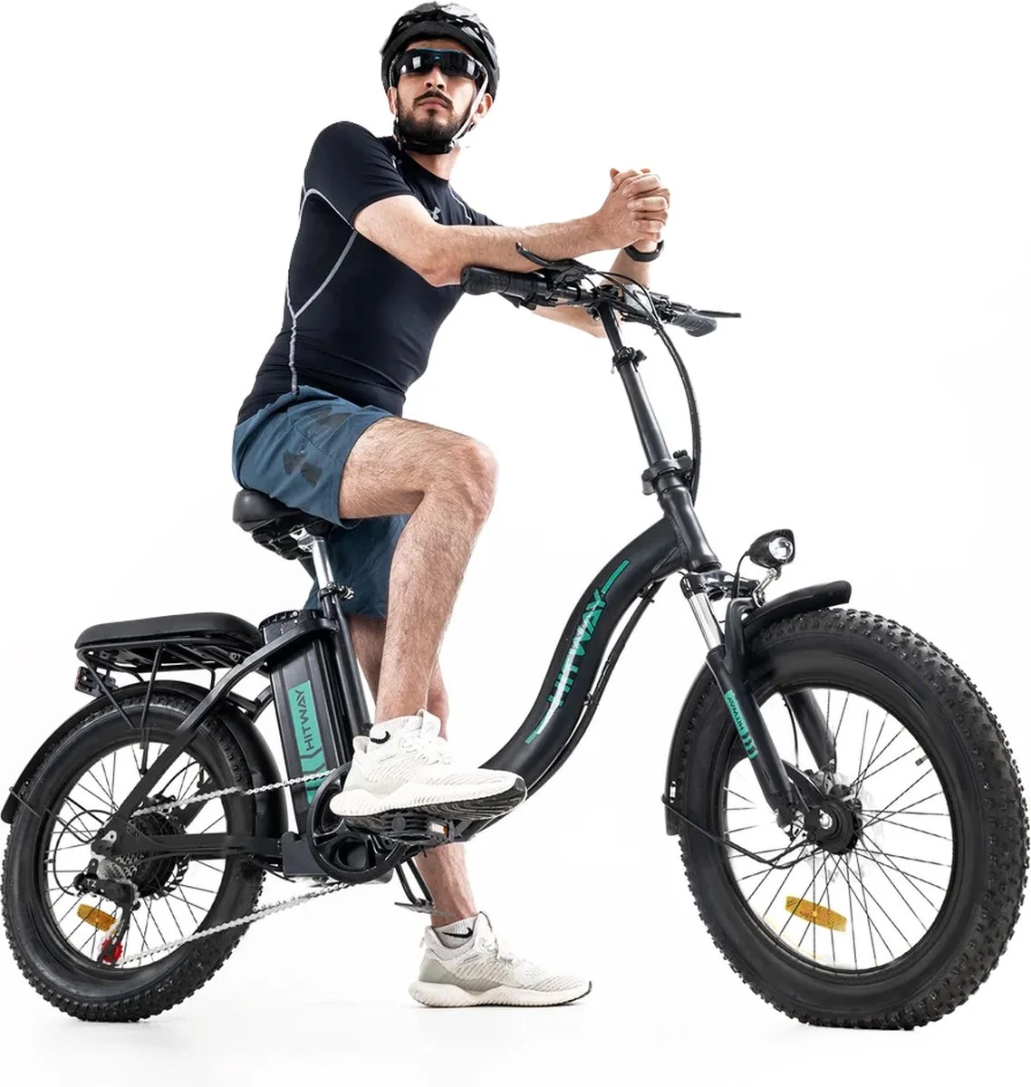 HITWAY Elektrische Fiets - E-Bike - 20 Inch Fatbike - 250 W- Shimano 7 Versnellingen 4 HITWAY Elektrische Fiets - E-Bike - 20 Inch Fatbike - 250 W- Shimano 7 Versnellingen - Afbeelding 2