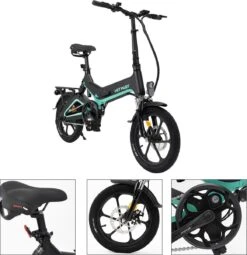 Merkloos Hitway 14F005 Elektrische Fiets E-bike | Opvouwbaar | 250W Motor | 7.5Ah | 16" | Zwart / Groen 17 Merkloos Hitway 14F005 Elektrische Fiets E-bike | Opvouwbaar | 250W Motor | 7.5Ah | 16" | Zwart / Groen -fiets 1164x1200