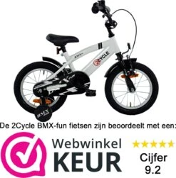 2Cycle BMX-Fun Kinderfiets - 14 Inch - Wit - Jongensfiets -fiets 1182x1200 2