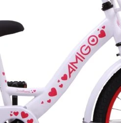 Amigo Sweetheart Meisjesfiets - Kinderfiets 20 Inch - Wit -fiets 1187x1200