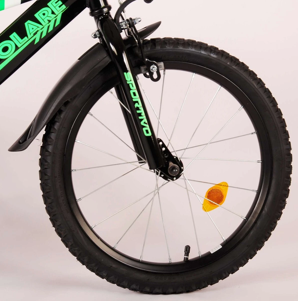 Volare Sportivo Kinderfiets - Jongens - 18 Inch - Neon Groen Zwart - 95% Afgemonteerd 4 Volare Sportivo Kinderfiets - Jongens - 18 Inch - Neon Groen Zwart - 95% Afgemonteerd - Afbeelding 2