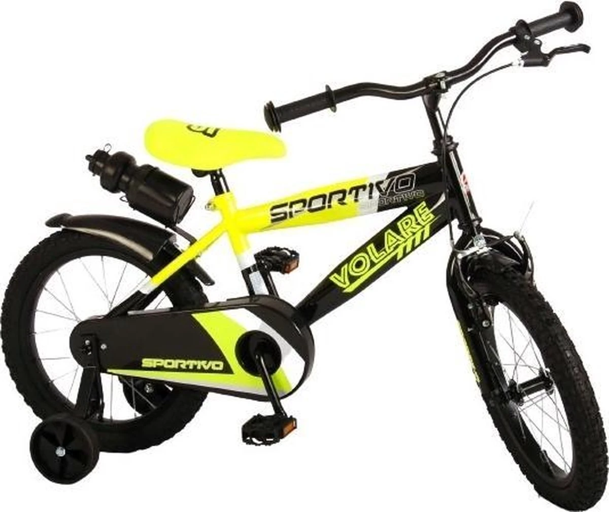 Volare Sportivo Kinderfiets - Jongens - 16 Inch - Neon Geel Zwart - 95% Afgemonteerd 14 Volare Sportivo Kinderfiets - Jongens - 16 Inch - Neon Geel Zwart - 95% Afgemonteerd - Afbeelding 12