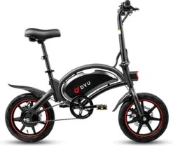 DYU D3F Opvouwbare Elektrische Fiets, Slimme Mountainbike Voor Volwassenen, 240W Aluminiumlegering Fiets Verwijderbare 36V/10Ah Lithium-ion Batterij Met 3 Rijmodi -fiets 1200x1012