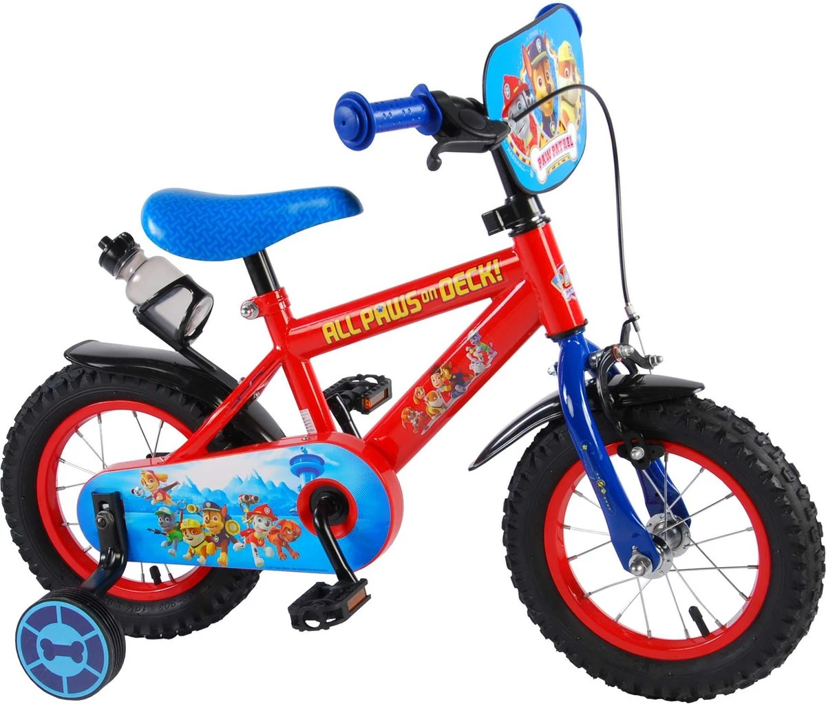 Volare Paw Patrol Kinderfiets - Jongens - 12 Inch - Rood/Blauw 4 Volare Paw Patrol Kinderfiets - Jongens - 12 Inch - Rood/Blauw - Afbeelding 2