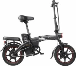 F-Wheel DYU A5 - Elektrische Vouwfiets - E Bike - 14 Inch - 7.5 Ah - 25km/u - Zwart -fiets 1200x1037