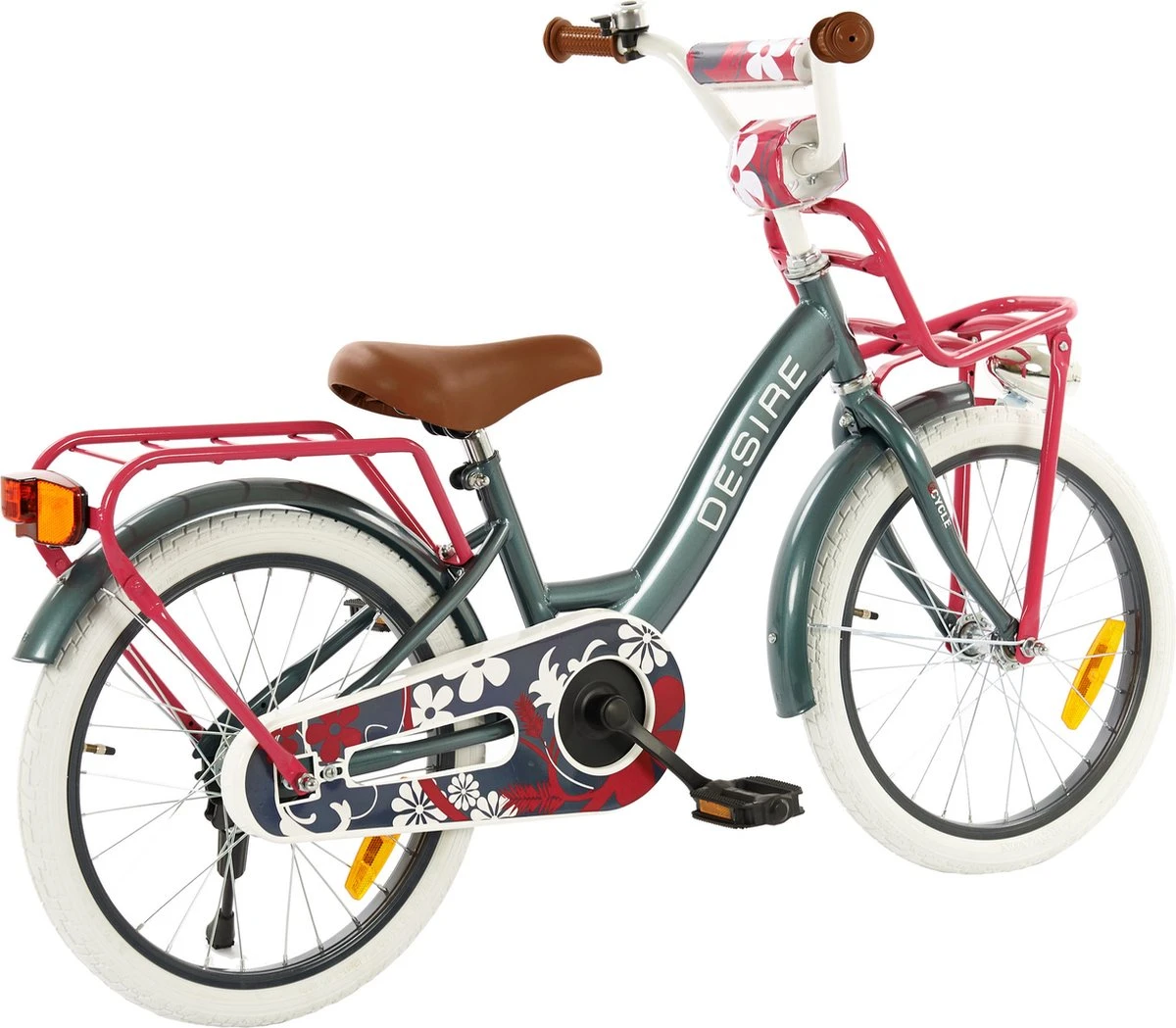 2Cycle Desire Kinderfiets - 18 Inch - Voordrager - Grijs - Meisjesfiets 6 2Cycle Desire Kinderfiets - 18 Inch - Voordrager - Grijs - Meisjesfiets - Afbeelding 4