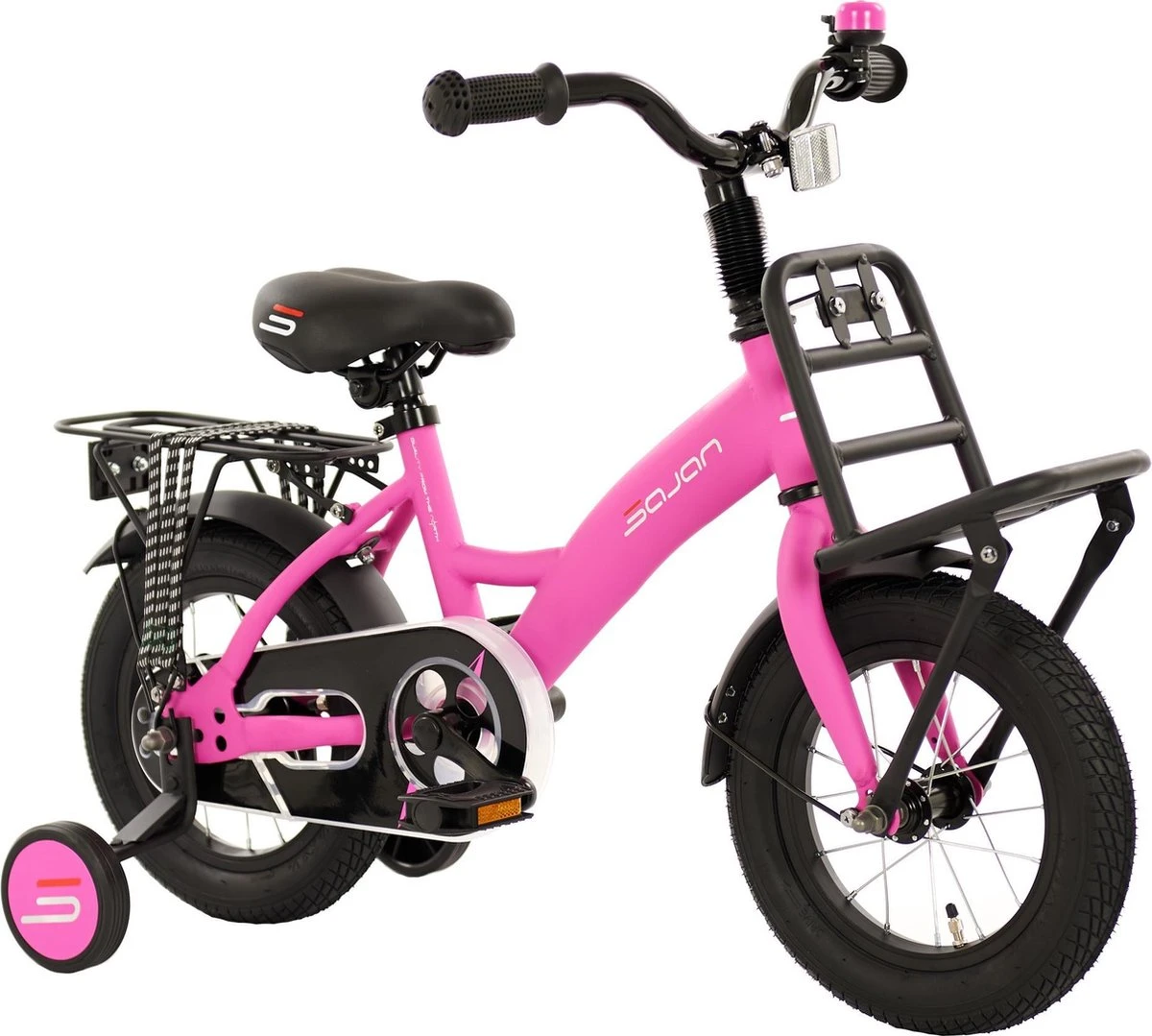 Sajan Kinderfiets - 12 Inch - Mat-Roze - Meisjesfiets 3 Sajan Kinderfiets - 12 Inch - Mat-Roze - Meisjesfiets