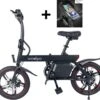 Merkloos Windgoo B20 PRO - E Bike - Elektrische Fiets - 16 Inch - 250W - 7.8Ah Batterij - Max. 25km/u - Zwart - Incl. GSM Houder -fiets 1200x1086