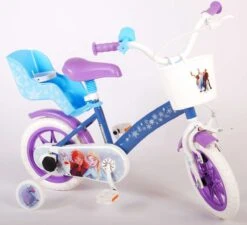 Volare Disney Frozen Kinderfiets - Meiden - 12 Inch - Blauw Paars - Doortrapsysteem -fiets 1200x1093