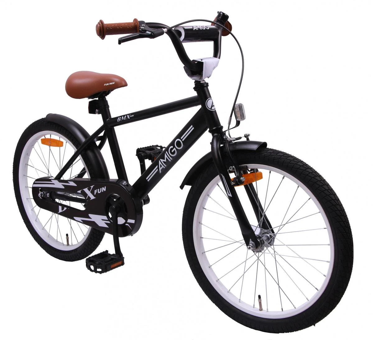 AMIGO BMX Fun- Kinderfiets 20 Inch - Jongens - Zwart 4 AMIGO BMX Fun- Kinderfiets 20 Inch - Jongens - Zwart - Afbeelding 2