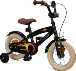 SJOEF Cruise Jongensfiets 12 Inch - Zwart -fiets 1200x1127