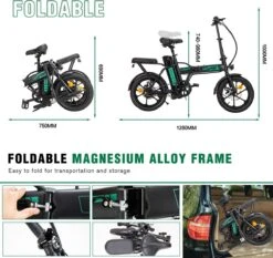 Hitway Elektrische Fiets | Opvouwbare E-bike | 16 Inch | 250W Motor | Zwart -fiets 1200x1133 1