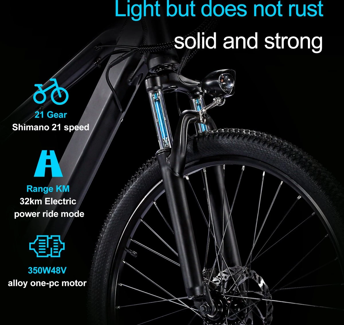 Elektrische Fiets Off-Road | E-Fietsen | Electric Mountain Bike | E-bike | 250W Motor | 26 Inch | Zwart BK7 9 Elektrische Fiets Off-Road | E-Fietsen | Electric Mountain Bike | E-bike | 250W Motor | 26 Inch | Zwart BK7 - Afbeelding 7