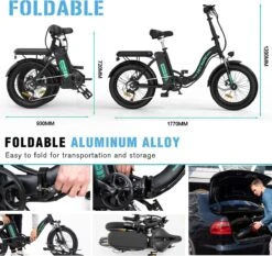 HITWAY E Bike Fat Tire Urban Opvouwbare Elektrische Fiets, 20 Inch, 250W/36V/11,2Ah Batterij Voor Heren En Dames -fiets 1200x1134