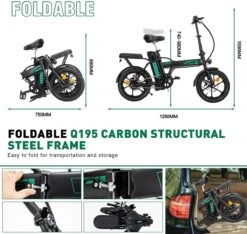 HITWAY Elektrische Fiets Voor, Stadsfietsen Opvouwbaar, E-BIKE, 7.5Ah Batterij, 250W Motor, Actieradius Tot 45 Km - BK5 15 HITWAY Elektrische Fiets Voor, Stadsfietsen Opvouwbaar, E-BIKE, 7.5Ah Batterij, 250W Motor, Actieradius Tot 45 Km - BK5 -fiets 1200x1138