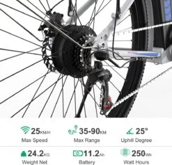 HITWAY Elektrische Fiets, 26 Inch, 250 W Motor, Li-batterij 36 V/11,2 Ah Ebike, Shimano 7 Versnellingen, Tot 35-90 Km 12 HITWAY Elektrische Fiets, 26 Inch, 250 W Motor, Li-batterij 36 V/11,2 Ah Ebike, Shimano 7 Versnellingen, Tot 35-90 Km -fiets 1200x1153 1
