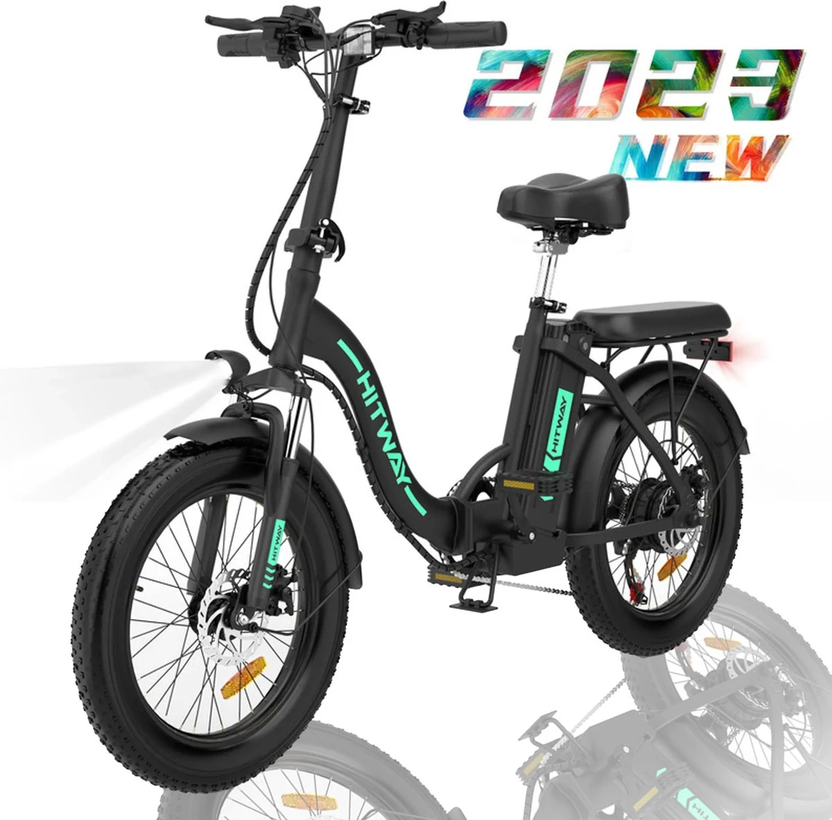 HITWAY Elektrische Fiets - E-Bike - 20 Inch Fatbike - 250 W- Shimano 7 Versnellingen 3 HITWAY Elektrische Fiets - E-Bike - 20 Inch Fatbike - 250 W- Shimano 7 Versnellingen