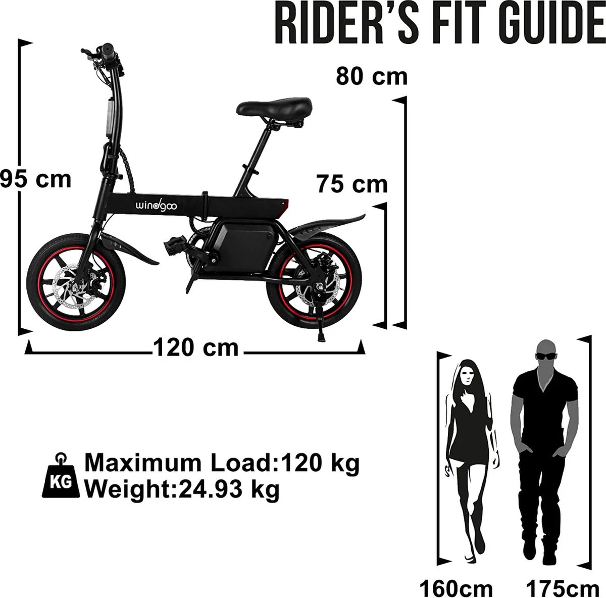 Windgoo B20 V3 - Elektrische Vouwfiets - E Bike - 250W 7.8Ah Batterij - APP IOS Android - 14 Inch - 25 KM/H - Zwart 13 Windgoo B20 V3 - Elektrische Vouwfiets - E Bike - 250W 7.8Ah Batterij - APP IOS Android - 14 Inch - 25 KM/H - Zwart - Afbeelding 11