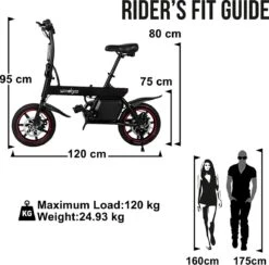 Windgoo B20 V2 - Smart E Bike - APP IOS Android - Elektrische Vouwfiets Zonder Gashandel - 250W - 14 Inch - 25 KM/H - Zwart -fiets 1200x1184 3