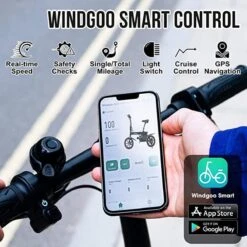 Windgoo B20 V2 - Smart E Bike - APP IOS Android - Elektrische Vouwfiets Zonder Gashandel - 250W - 14 Inch - 25 KM/H - Zwart -fiets 1200x1200 142