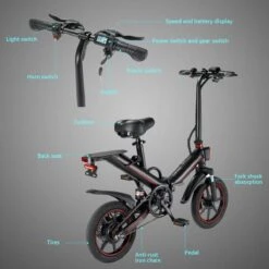 OUXI - V5 - 16 Inch - Elektrische Fiets - E Bike - Elektrische Vouwfiets - APP IOS/ Android - 500W Motor - 15Ah Lithuim Ion Batterij - Zwart 25 OUXI - V5 - 16 Inch - Elektrische Fiets - E Bike - Elektrische Vouwfiets - APP IOS/ Android - 500W Motor - 15Ah Lithuim Ion Batterij - Zwart -fiets 1200x1200 153