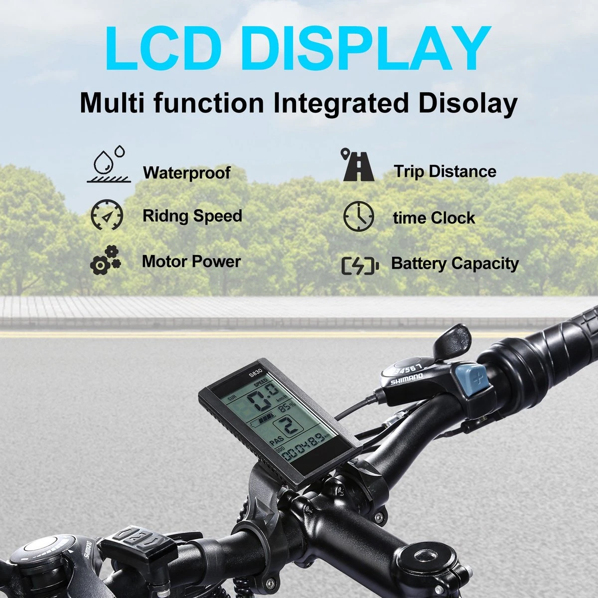 Elektrische Fiets Off-Road | E-Fietsen | Electric Mountain Bike | E-bike | 250W Motor | 26 Inch | Zwart BK7 4 Elektrische Fiets Off-Road | E-Fietsen | Electric Mountain Bike | E-bike | 250W Motor | 26 Inch | Zwart BK7 - Afbeelding 2