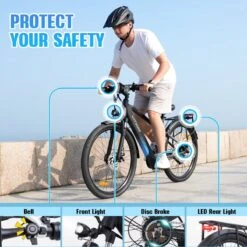 HITWAY 26" Elektrische Mountainbike, 35-70KM Power Assist-fietsen Voor Mannen En Vrouwen， 48V/7,5Ah/250W Krachtige E-bike -fiets 1200x1200 46