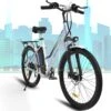 HITWAY Elektrische Fiets Voor Volwassenen | Ebikes Fietsen Stadsfiets | 250W 36V Motor | 7 VERSNELLINGSSYSTEE | 26 Inch - Wit -fiets 1200x1200 56