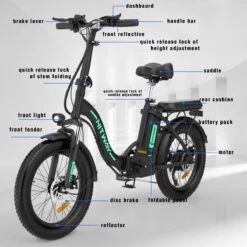 HITWAY E-bike Elektrische Fiets 20" Vouwfiets Met Dikke Banden, 250W/36V/11,2Ah Accu, 35-90 Km, Offroad-mountainbike Met Shimano 7 Versnellingen, CityBike Voor Heren En Dames -fiets 1200x1200 68