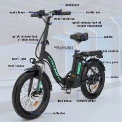 HITWAY E Bike Elektrische Fiets 20 Inch Dikke Band Opvouwbare Elektrische Fiets, 250W/36V/11,2Ah Batterij, Max. Bereik Tot 35-90km, Off-road Mountainbike Met Shimano 7 Versnellingen, Stad EBike Heren Dames -fiets 1200x1200 81