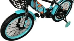 Kinderfiets - 16 Inch Kinderfiets -vanaf 4-7 Jaar Jongens En Meisjes Fietsen - Terugtrap -Rem -Stabilisatoren（2 Zijwieltjes）- Mandje - Achterbank - Groen -fiets 1200x672