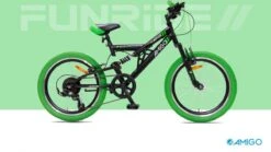 Amigo Fun Ride - Mountainbike 20 Inch - Voor Jongens En Meisjes - Met 7 Versnellingen - Zwart/Groen -fiets 1200x674 8