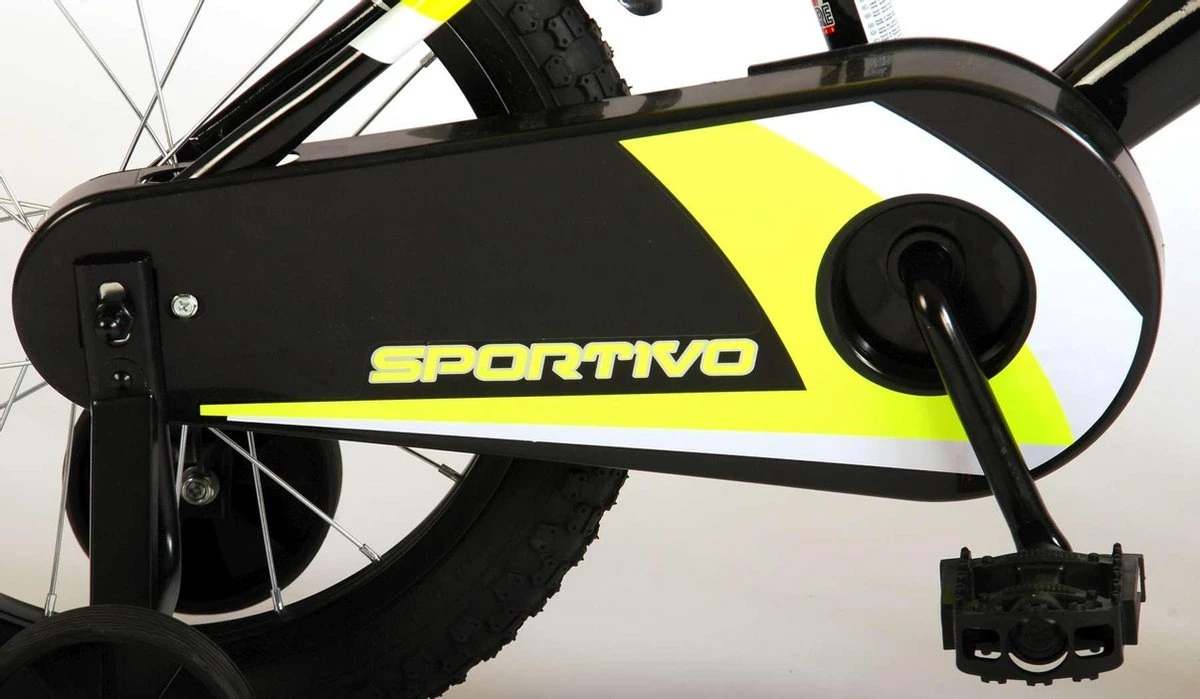 Volare Sportivo Kinderfiets - Jongens - 16 Inch - Neon Geel Zwart - 95% Afgemonteerd 7 Volare Sportivo Kinderfiets - Jongens - 16 Inch - Neon Geel Zwart - 95% Afgemonteerd - Afbeelding 5