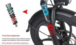 Samebike Elektrische Vouwfiet - Shimano 7 Speed Derailleur - 48V/ 10Ah Lithium Batterij - Aluminium -sportief/modern - 35km/u - Wit -fiets 1200x708