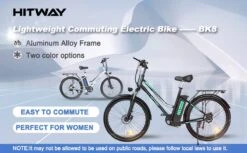 HITWAY 26 Inch E-bike, Elektrische Fiets Voor Heren En Dames, Pedelec Stadsfietsen, 250 W Motor, 36 V/11,2 Ah E-bike, Shimano 7 Versnellingen, 35-90 Km| Wit / Blauw 23 HITWAY 26 Inch E-bike, Elektrische Fiets Voor Heren En Dames, Pedelec Stadsfietsen, 250 W Motor, 36 V/11,2 Ah E-bike, Shimano 7 Versnellingen, 35-90 Km| Wit / Blauw -fiets 1200x742 4