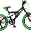 Amigo Fun Ride - Mountainbike 20 Inch - Voor Jongens En Meisjes - Met 7 Versnellingen - Zwart/Groen