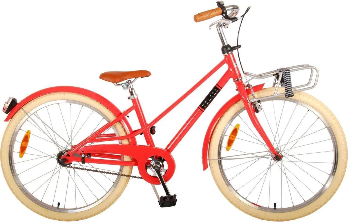 Volare Melody Kinderfiets - Meisjes - 24 Inch - Koraal Rood - Prime Collection 3 Volare Melody Kinderfiets - Meisjes - 24 Inch - Koraal Rood - Prime Collection