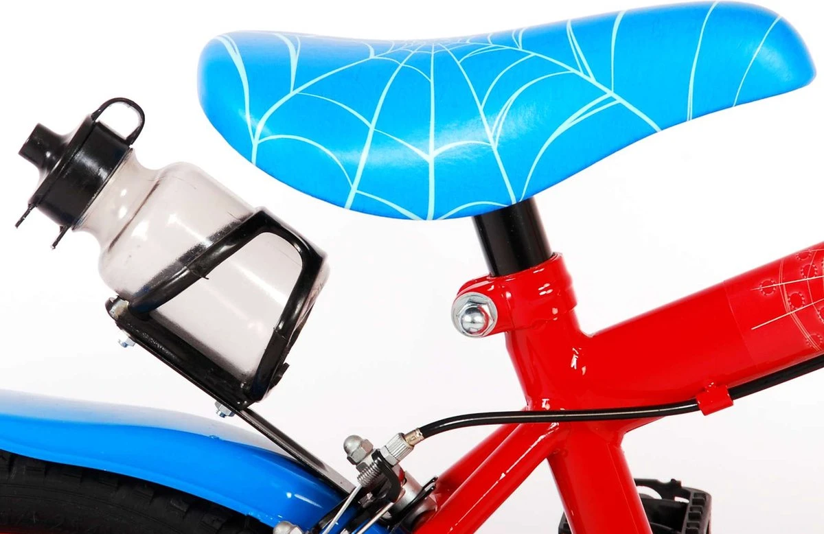 Spider-Man Kinderfiets - Jongens - 14 Inch - Rood/Blauw - Twee Handremmen 10 Spider-Man Kinderfiets - Jongens - 14 Inch - Rood/Blauw - Twee Handremmen - Afbeelding 8