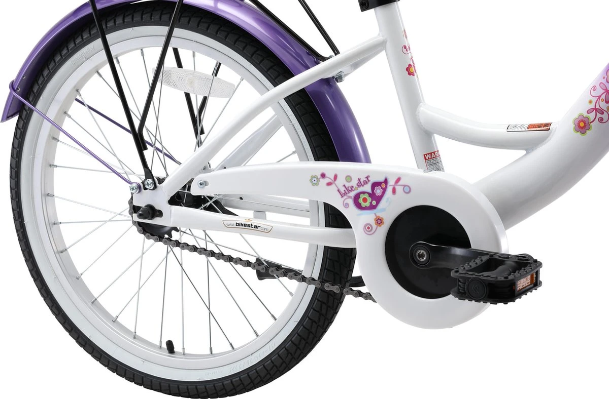 Bikestar 20 Inch Classic Kinderfiets, Lila / Wit 8 Bikestar 20 Inch Classic Kinderfiets, Lila / Wit - Afbeelding 6