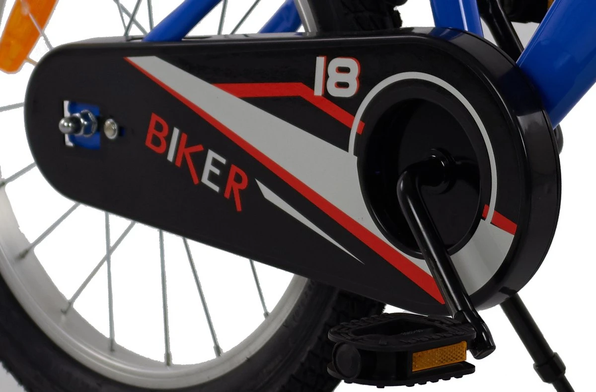 2Cycle Biker Kinderfiets - 18 Inch - Blauw - Jongensfiets 8 2Cycle Biker Kinderfiets - 18 Inch - Blauw - Jongensfiets - Afbeelding 6