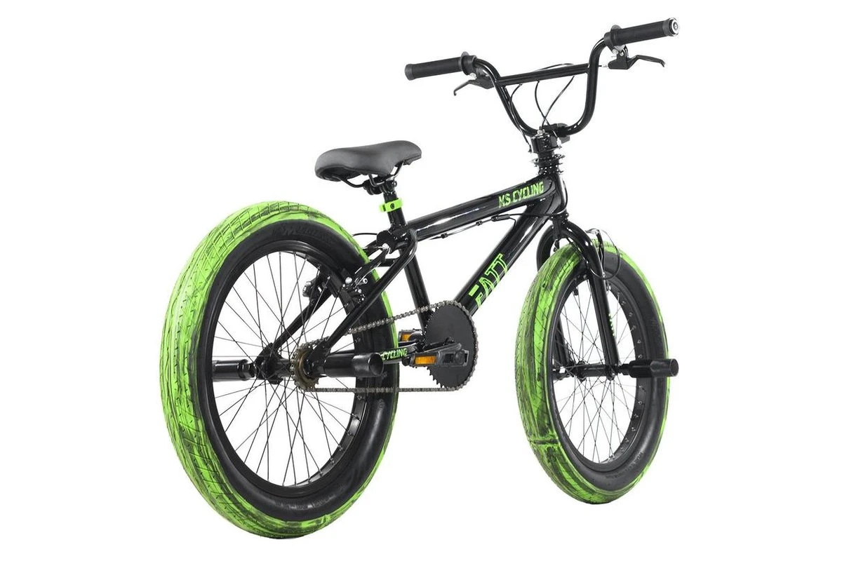 Ks Cycling Fiets BMX Freestyle 20'' Fatt Zwart-groen - 25 Cm 4 Ks Cycling Fiets BMX Freestyle 20'' Fatt Zwart-groen - 25 Cm - Afbeelding 2
