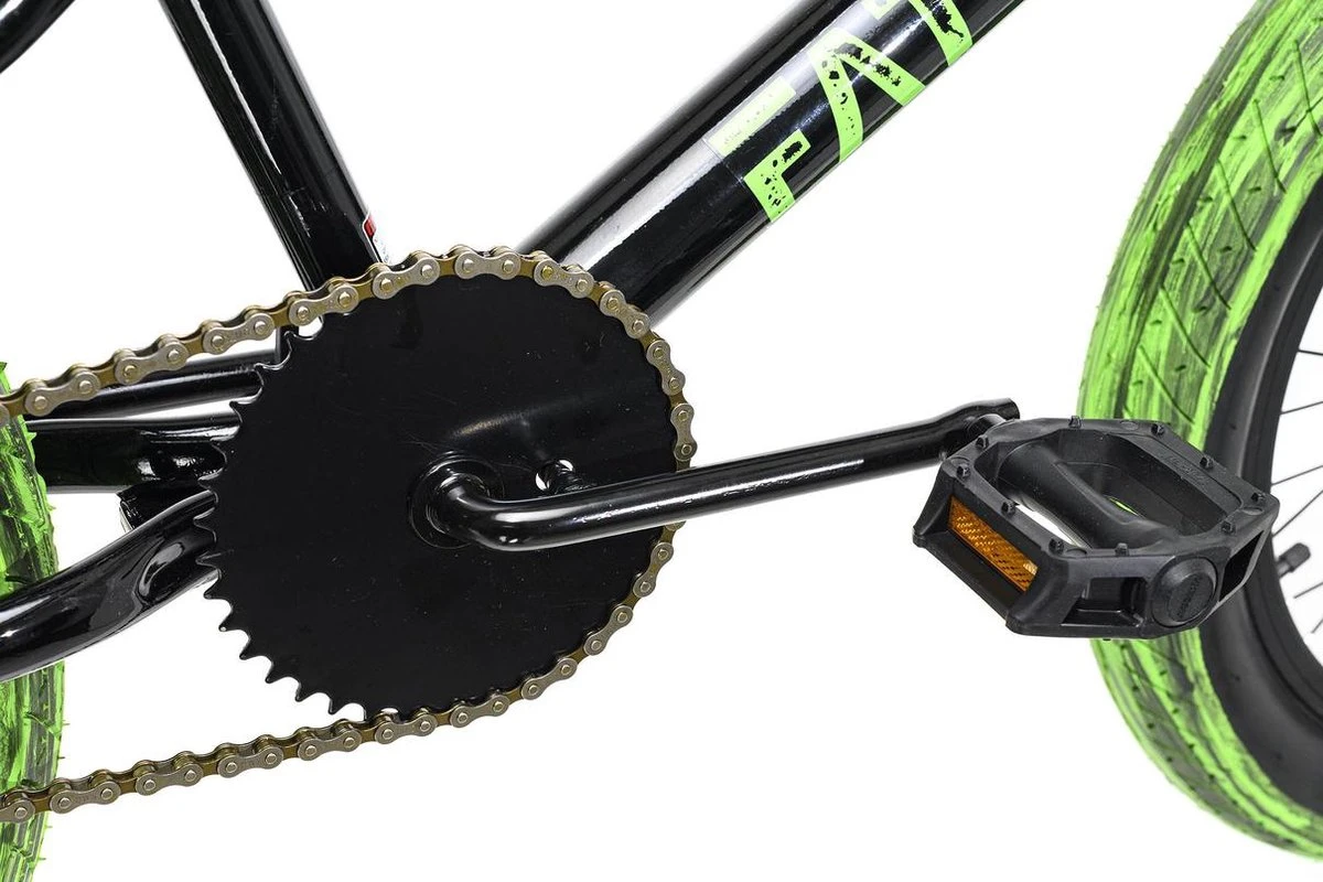 Ks Cycling Fiets BMX Freestyle 20'' Fatt Zwart-groen - 25 Cm 6 Ks Cycling Fiets BMX Freestyle 20'' Fatt Zwart-groen - 25 Cm - Afbeelding 4