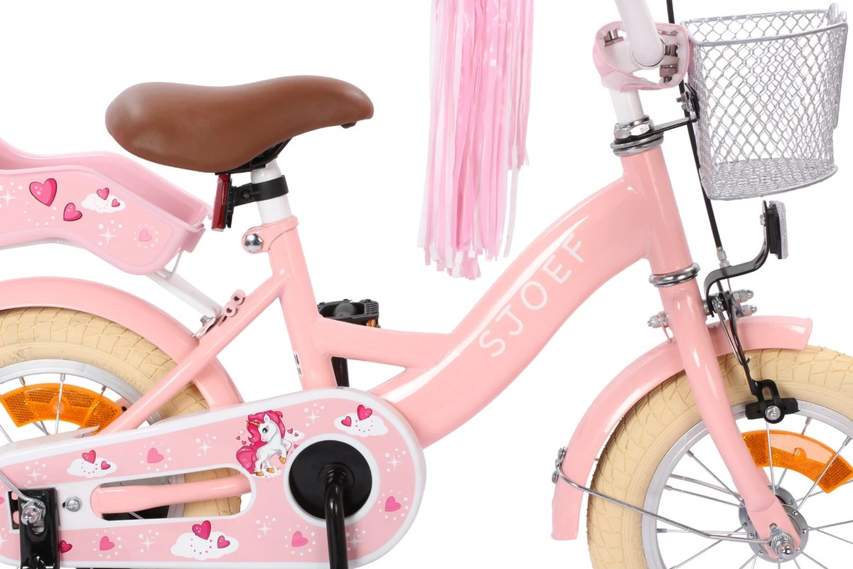 SJOEF Dolly Meisjesfiets 12 Inch - Roze 4 SJOEF Dolly Meisjesfiets 12 Inch - Roze - Afbeelding 2