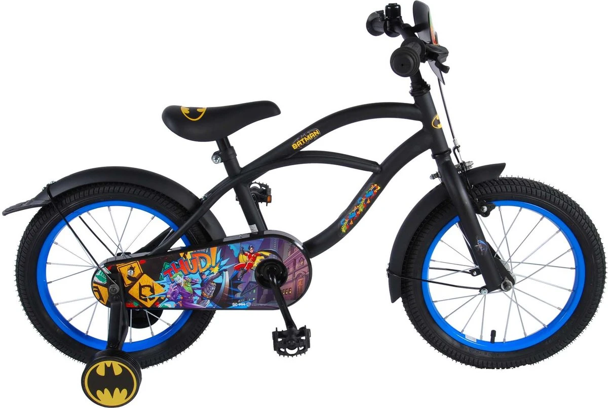 Volare Batman Kinderfiets - Jongens - 16 Inch - Zwart/Blauw - 95% Afgemonteerd 3 Volare Batman Kinderfiets - Jongens - 16 Inch - Zwart/Blauw - 95% Afgemonteerd