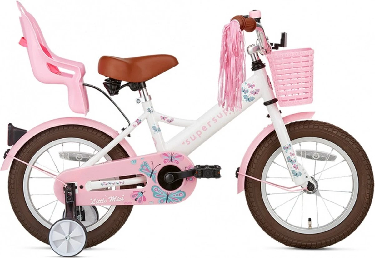 Supersuper Little Miss - Kinderfiets - Meisjesfiets - 16 Inch - Wit 11 Supersuper Little Miss - Kinderfiets - Meisjesfiets - 16 Inch - Wit - Afbeelding 9