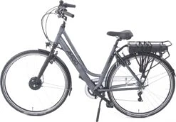 Amigo E-Vibe D1 - Elektrische Stadsfiets Voor Dames - Met 7 Versnellingen - Matgrijs -fiets 1200x836