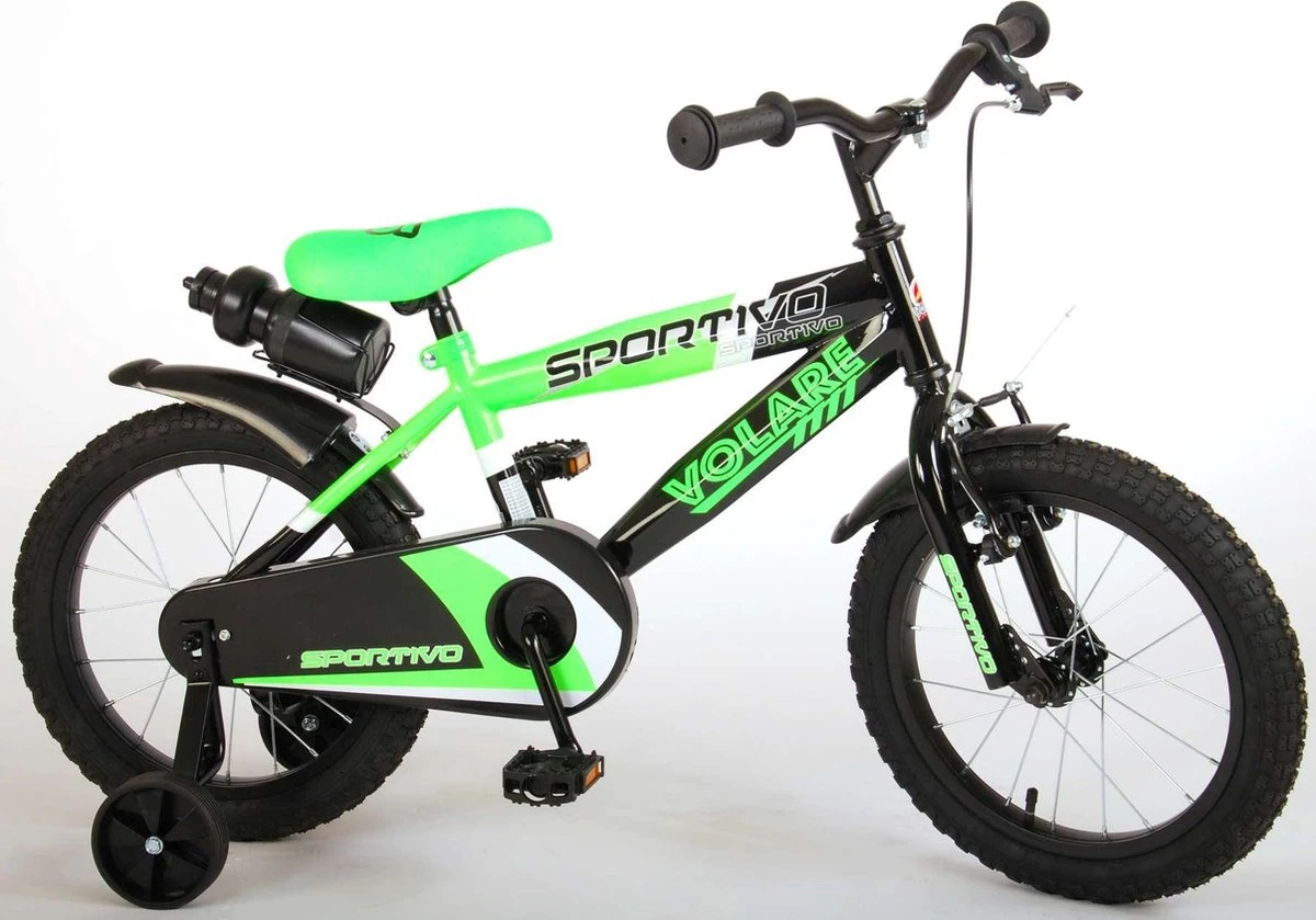 Volare Sportivo Kinderfiets - Jongens - 16 Inch - Neon Groen Zwart - 95% Afgemonteerd 15 Volare Sportivo Kinderfiets - Jongens - 16 Inch - Neon Groen Zwart - 95% Afgemonteerd - Afbeelding 13