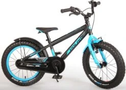 Volare Rocky Kinderfiets - 16 Inch - Zwart Blauw - 95% Afgemonteerd - Prime Collection -fiets 1200x857