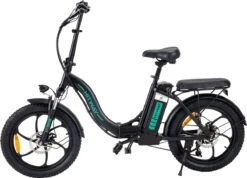 Hitway BK6 Elektrische Fiets | Opvouwbare E-bike | 20 Inch Fat Tire | 350W Motor | 10Ah | Zwart/Groen -fiets 1200x865